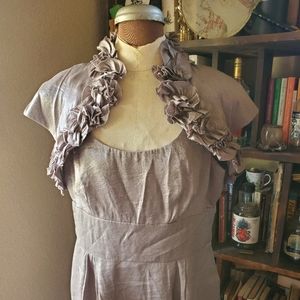 Silver London Times Size 14 Formal Mother of Bride Groom Dress Set Cap Sleeve